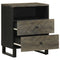 vidaXL Bedside Cabinet Black 50x33x62 cm Solid Wood Mango