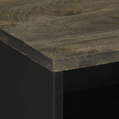 vidaXL Bedside Cabinet Black 50x33x62 cm Solid Wood Mango