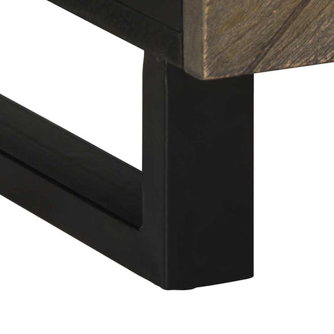 vidaXL Coffee Table Black 100x54x40 cm Solid Wood Mango