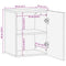 vidaXL Wall-mounted Bathroom Cabinet Black 38x33x48 cm Solid Wood Mango
