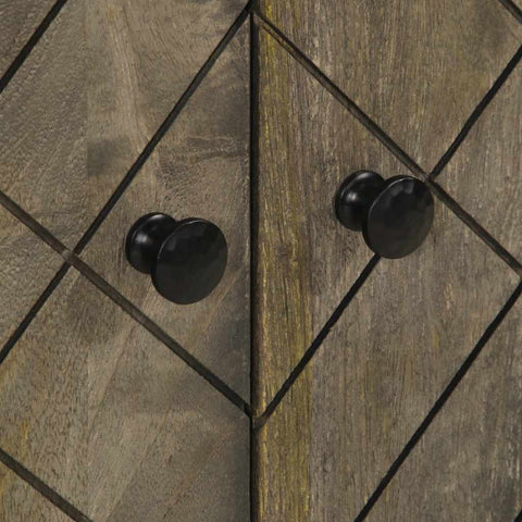 vidaXL Sideboard Black 60x33x75 cm Solid Wood Mango