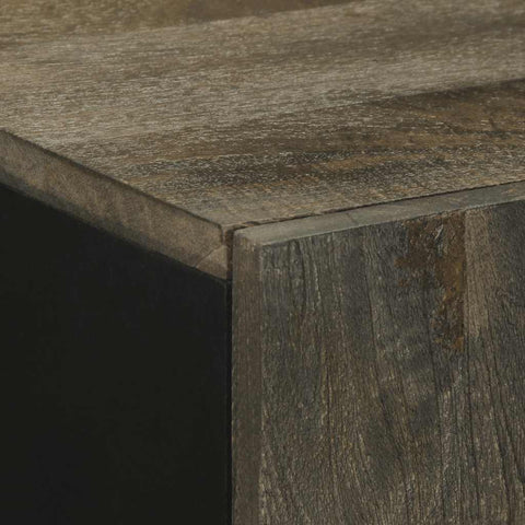 vidaXL Sideboard Black 90x33x75 cm Solid Wood Mango