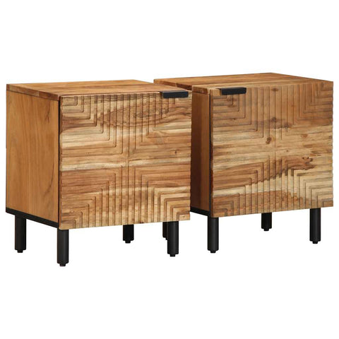 vidaXL Bedside Cabinets 2 pcs 40x33x46 cm Solid Wood Acacia