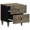 vidaXL Bedside Cabinet Light Grey 40x33x46 cm Solid Wood Mango