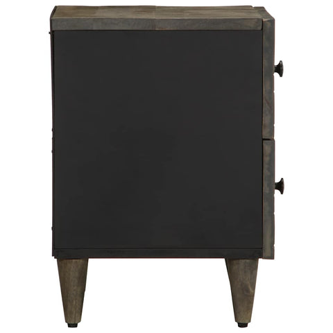 vidaXL Bedside Cabinet Light Grey 40x33x46 cm Solid Wood Mango