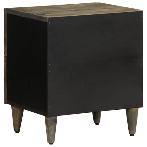 vidaXL Bedside Cabinet Light Grey 40x33x46 cm Solid Wood Mango