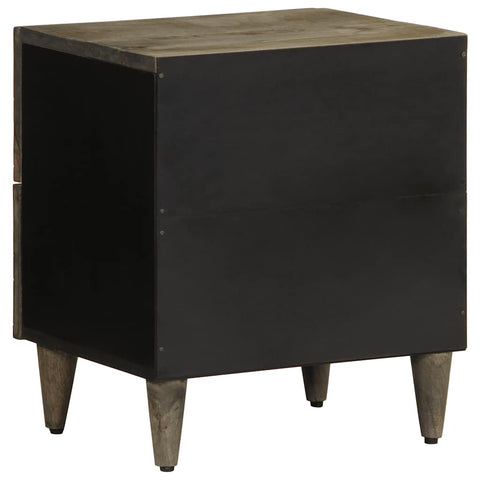 vidaXL Bedside Cabinets 2 pcs Light Grey 40x33x46 cm Solid Wood Mango