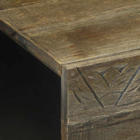 vidaXL Coffee Table Light Grey 80x50x40 cm Solid Wood Mango