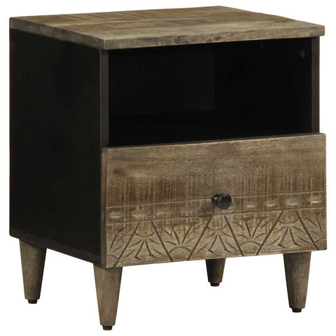 vidaXL Bedside Cabinets 2 pcs Light Grey 40x33x46 cm Solid Wood Mango