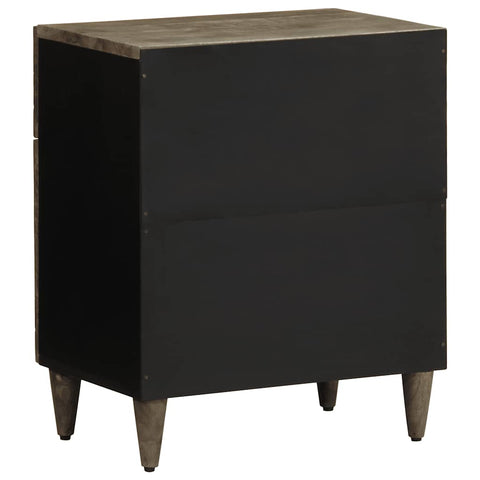 vidaXL Bedside Cabinet Light Grey 50x33x60 cm Solid Wood Mango