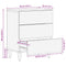vidaXL Bedside Cabinet Light Grey 50x33x60 cm Solid Wood Mango