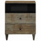 vidaXL Bedside Cabinet Light Grey 50x33x60 cm Solid Wood Mango