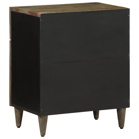 vidaXL Bedside Cabinet Light Grey 50x33x60 cm Solid Wood Mango