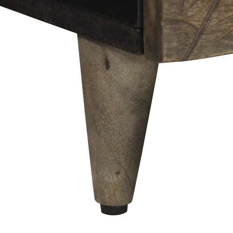 vidaXL Coffee Table Light Grey 80x54x40 cm Solid Wood Mango