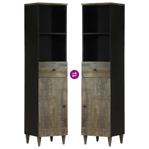 vidaXL Bathroom Cabinet 38x33x160 cm Solid Wood Mango