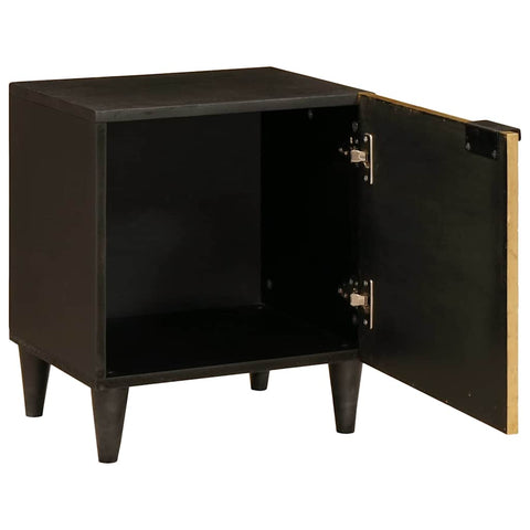 vidaXL Bedside Table Black and Gold 40 x 33.5 x 46 cm