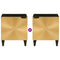 vidaXL Bedside Table Black and Gold 40 x 33.5 x 46 cm