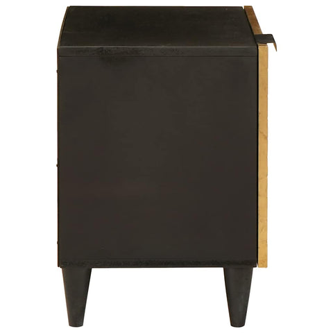 vidaXL Bedside Table Black and Gold 40 x 33.5 x 46 cm
