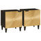 vidaXL Bedside Table 2 pcs Black and Gold 40 x 33.5 x 46 cm