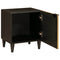 vidaXL Bedside Table 2 pcs Black and Gold 40 x 33.5 x 46 cm