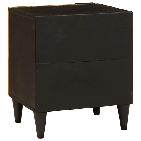 vidaXL Bedside Table 2 pcs Black and Gold 40 x 33.5 x 46 cm