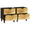 vidaXL Bedside Table 2 pcs Black and Gold 40 x 33.5 x 46 cm