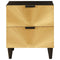 vidaXL Bedside Table 2 pcs Black and Gold 40 x 33.5 x 46 cm