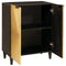 vidaXL Sideboard Black and Gold 60 x 33 x 75 cm Solid mango wood