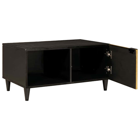 vidaXL Coffee Table Black and Gold 80 x 50 x 40 cm