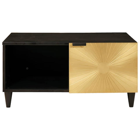 vidaXL Coffee Table Black and Gold 80 x 50 x 40 cm
