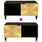 vidaXL Coffee Table Black and Gold 80 x 50 x 40 cm