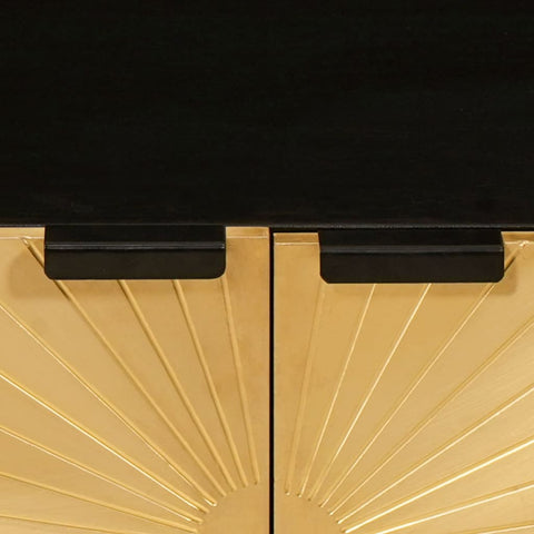 vidaXL Coffee Table Black and Gold 80 x 50 x 40 cm