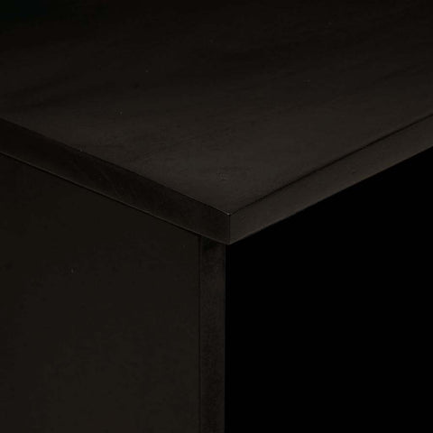 vidaXL Bedside Table with Drawer 2 pcs Black and Gold 40 x 33 x 46 cm