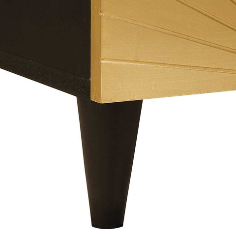 vidaXL Bedside Table with Drawer 2 pcs Black and Gold 40 x 33 x 46 cm