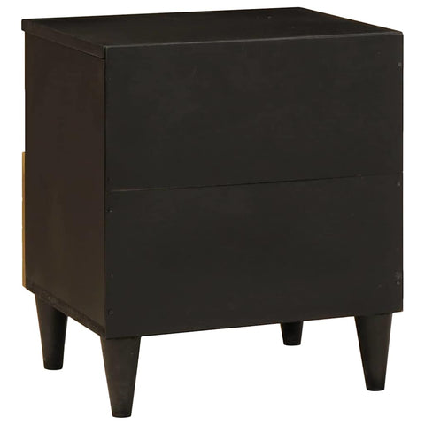 vidaXL Bedside Table with Drawer 2 pcs Black and Gold 40 x 33 x 46 cm