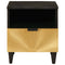 vidaXL Bedside Table with Drawer 2 pcs Black and Gold 40 x 33 x 46 cm