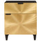 vidaXL Bedside Table Black and Gold 50 x 33 x 60 cm Solid mango wood