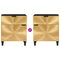 vidaXL Bedside Table Black and Gold 50 x 33 x 60 cm Solid mango wood
