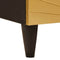 vidaXL Bedside Table with Drawer Black and Gold 50 x 33 x 60 cm