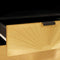 vidaXL Bedside Table Black and Gold 50 x 33 x 60 cm Solid mango wood
