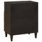 vidaXL Bedside Table Black and Gold 50 x 33 x 60 cm Solid mango wood