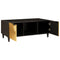 vidaXL Coffee Table Black and Gold 100 x 54 x 40 cm Solid mango wood