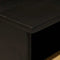 vidaXL Coffee Table Black and Gold 80 x 54 x 40 cm Solid mango wood