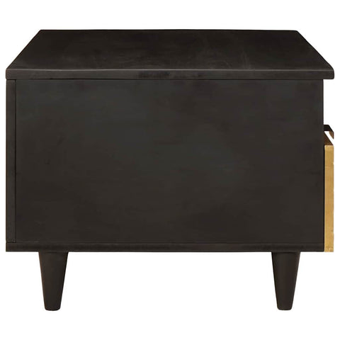 vidaXL Coffee Table Black and Gold 80 x 54 x 40 cm Solid mango wood