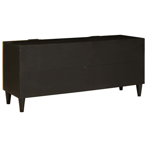 vidaXL TV Cabinet Black and Gold 105 x 33 x 46 cm Solid mango wood