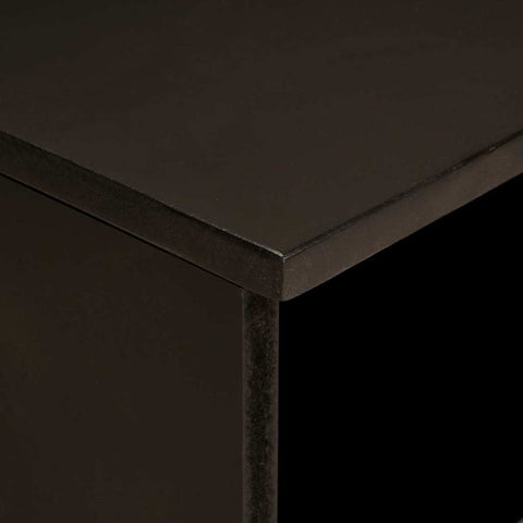 vidaXL TV Cabinet Black and Gold 80 x 33 x 46 cm Solid mango wood