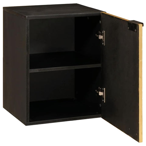 vidaXL Bathroom Cabinet with Shelf Black and Gold 38 x 33 x 48 cm