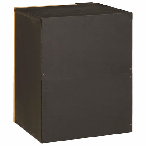 vidaXL Bathroom Cabinet with Shelf Black and Gold 38 x 33 x 48 cm