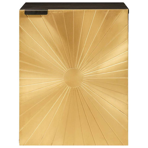 vidaXL Bathroom Cabinet with Shelf Black and Gold 38 x 33 x 48 cm