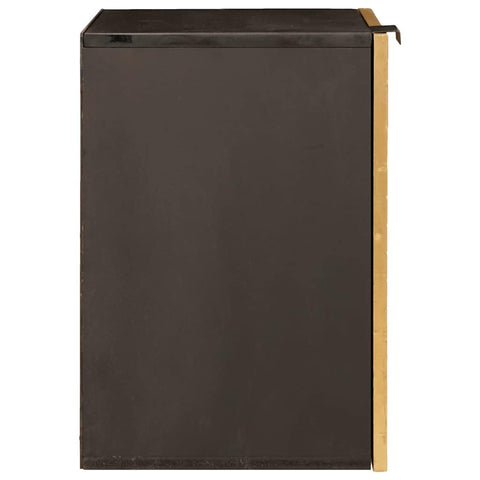 vidaXL Bathroom Cabinet with Shelf Black and Gold 38 x 33 x 48 cm